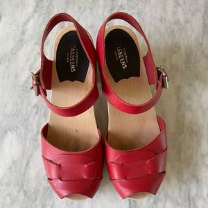 Swedish Hasbeens Red Sandals